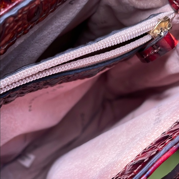 Brahmin Rich Brown Embossed Crossbody Bag - Picture 7 of 9